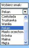 Przykładowe pole kombi (kontrolka formularza)