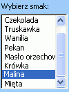 Przykładowe pole listy (kontrolka formularza)