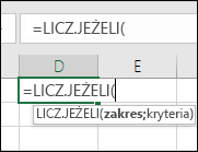 Składnia formuły jako tekst aktywowany