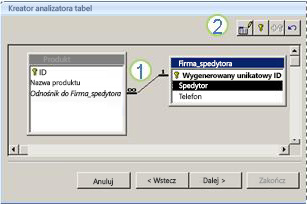 Kreator analizatora tabel