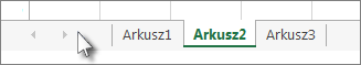 Kliknij strzałki przewijania kart