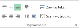 Grupa Wyrównanie na karcie Narzędzia główne