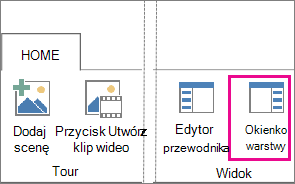 Przycisk Okienko warstwy na karcie Narzędzia główne dodatku Power Map