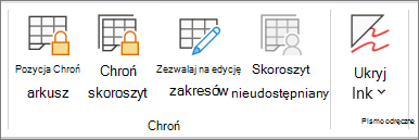 Chroń arkusz w obszarze Recenzja