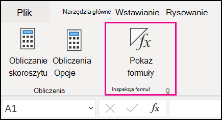 Pokazywanie formuł w sieci Web