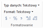 Typ danych na wstążce