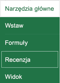 Naciśnij pozycję Recenzja