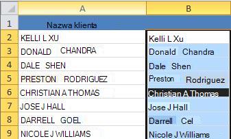 Proper case text in new column (B)