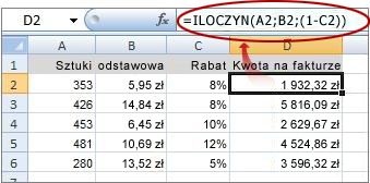 The formula is shown in the formula bar