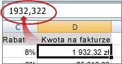 The value is shown in the formula bar