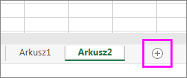 Przycisk dodawania nowego arkusza