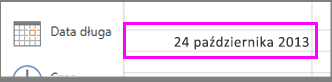 Format daty długiej