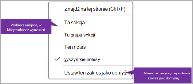 poruszaj się po zrzucie ekranu programu OneNote dziesięć.png