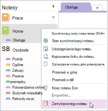 Jeśli nie musisz już z niego korzystać, możesz zamknąć notes.