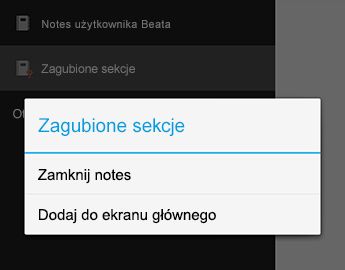 Polecenie Zamknij notes w OneNote dla systemu Android