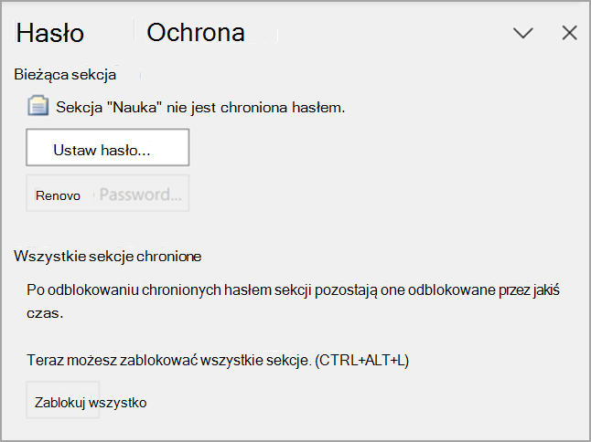 ochrona hasła zrzut ekranu dwóch wersji three.png