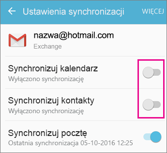Włączono synchronizację