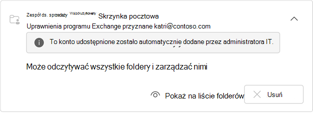 Ukryta automatycznie zamapowana skrzynka pocztowa