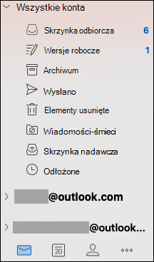 Ujednolicona skrzynka odbiorcza w Outlook dla komputerów Mac.
