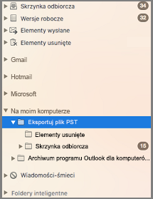 Okienko nawigacji z wyróżnioną pozycją Na moim komputerze