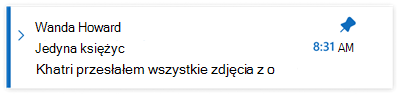Przypięte wiadomości e-mail w nowym programie Outlook dla systemu Windows