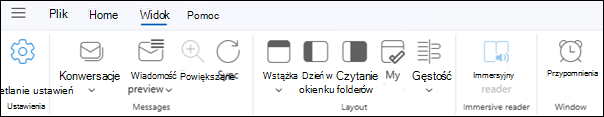 Karta Widok w nowym programie Outlook dla systemu Windows