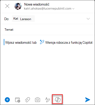 Okno redagowania wiadomości w systemach iOS i Android