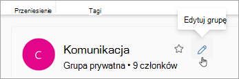 Wybierz pozycję Edytuj grupę obok nazwy grup.