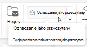 Zrzut ekranu przedstawiający dostosowany szybki krok zawierający opis po umieszczeniu wskaźnika myszy na kroku
