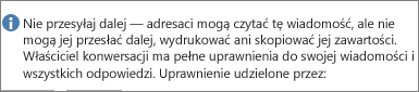 Informacja Nie przesyłaj dalej dodana do wiadomości e-mail.