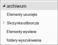 Rozwiń plik archiwum w okienku nawigacji, aby wyświetlić jego podfoldery.