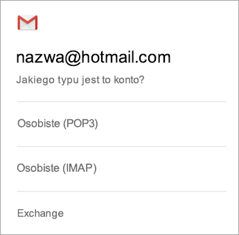 wybierz pozycję Exchange