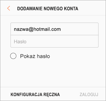 Adres e-mail i hasło