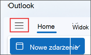 Zrzut ekranu przedstawiający, co zrobić, jeśli nie widzisz pozycji Dodaj kalendarz w outlook.com