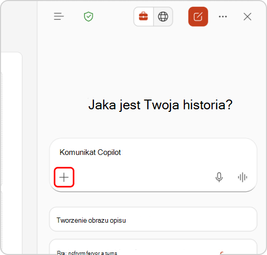 Wyróżnione menu Dodaj zawartość