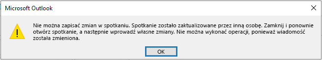 Okno dialogowe błędu