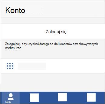 Zaloguj się przy użyciu służbowego lub szkolnego konta Microsoft lub usługi Office 365.