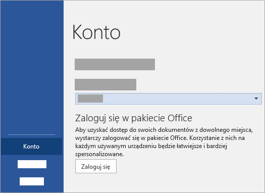 Zaloguj się przy użyciu służbowego lub szkolnego konta Microsoft lub usługi Office 365.