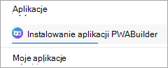 Instalowanie jako aplikacja