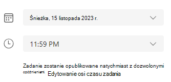 Zrzut ekranu przedstawiający datę ukończenia.