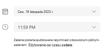 Edytowanie zadania