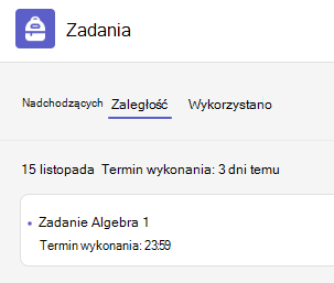 zaległe