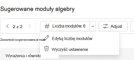Wyczyść ustawienie