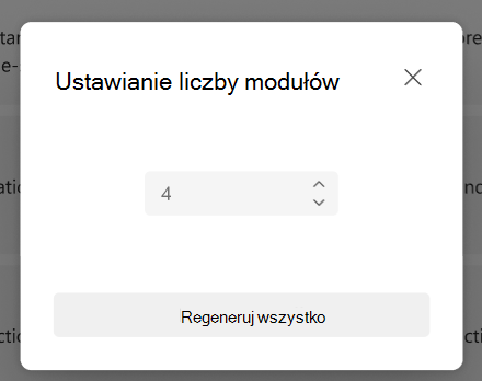 Ustawianie liczby modułów