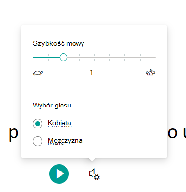 Zrzut ekranu przedstawiający ustawienia głosu.