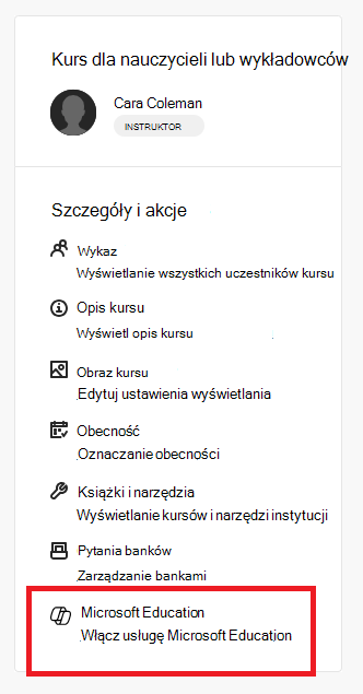 Książki i narzędzia umożliwiają korzystanie z elementu Microsoft Education