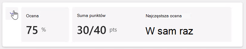 Zrzut ekranu przedstawiający ocenę.