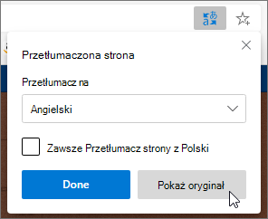 Kliknij pozycję Pokaż oryginał