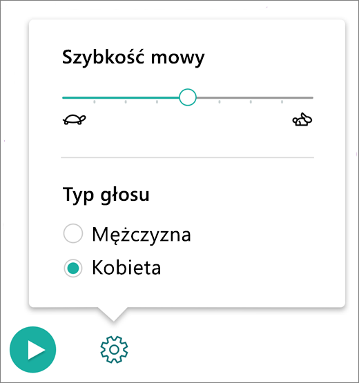 Zrzut ekranu przedstawiający ustawienia głosu.