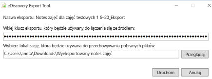 Export Key (Klucz eksportu